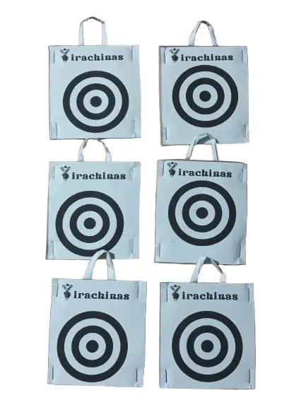 Confezione da 6 pezzi per bersagli per fionda bianchi e neri