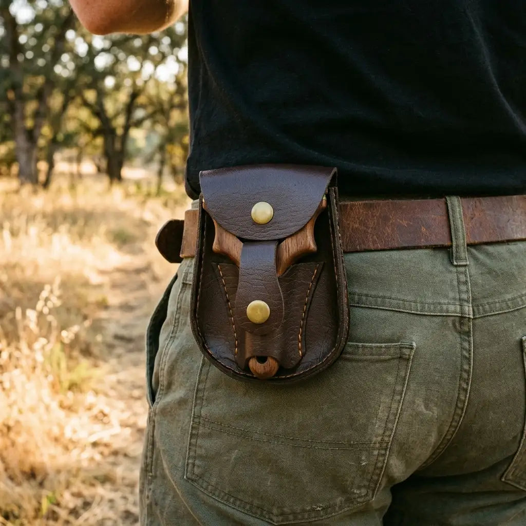 Funda de cuero para tirachinas lifestyle