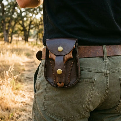 Funda de cuero para tirachinas lifestyle